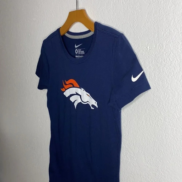 Nike Slim Fit Denver Broncos Navy Short Sleeve T Shirt M - Picture 3 of 6